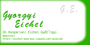 gyorgyi eichel business card